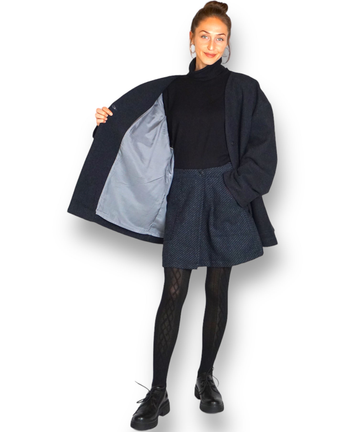 Kurzmantel Oversize aus Wolle