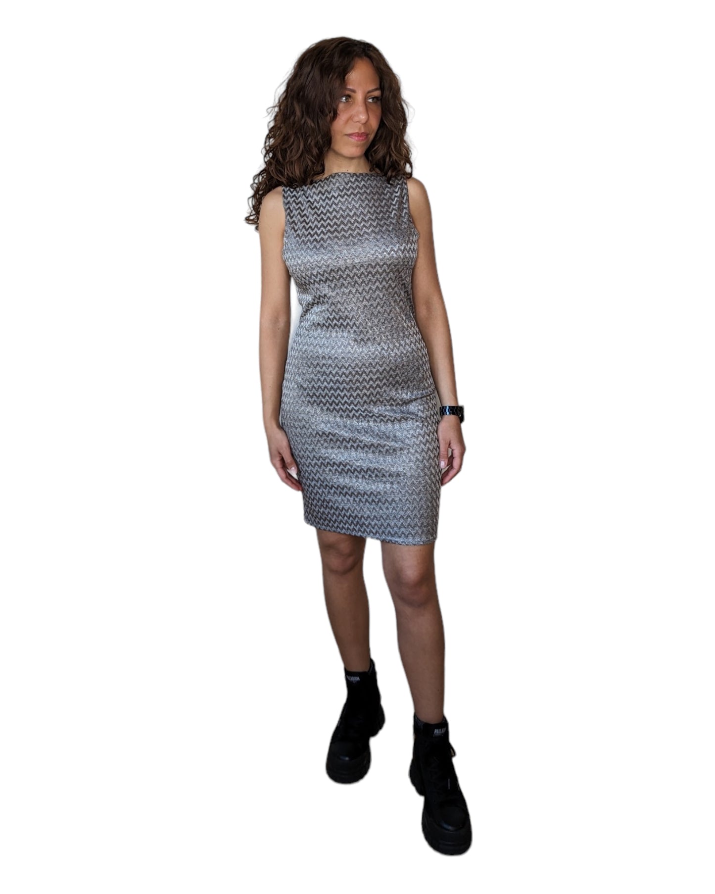 Metallic Etui Kleid