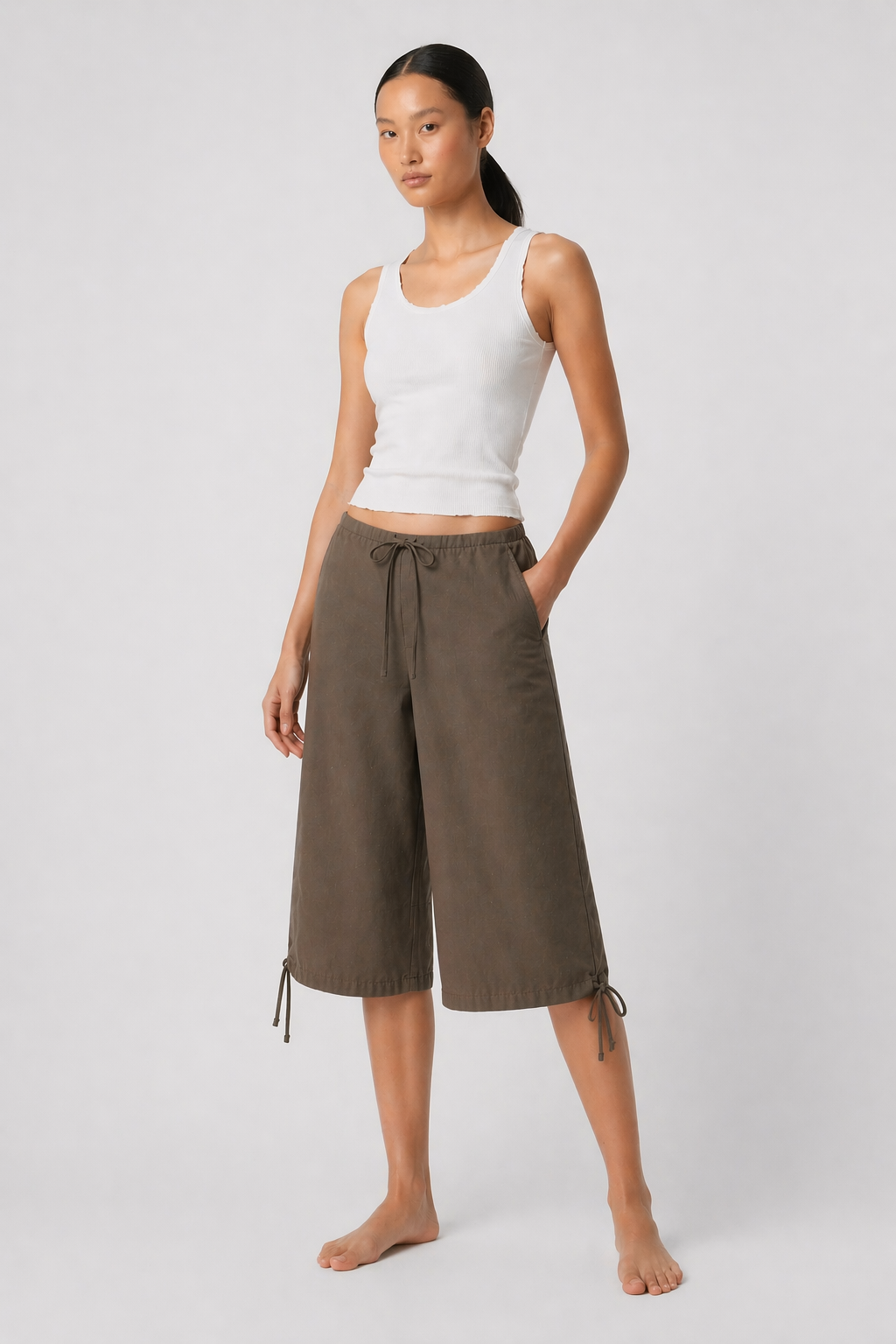 CULOTTE-HOSE MIT VERSTELLBAREM SAUM