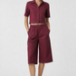 CROPPED BLUSE MIT REVERSKRAGEN