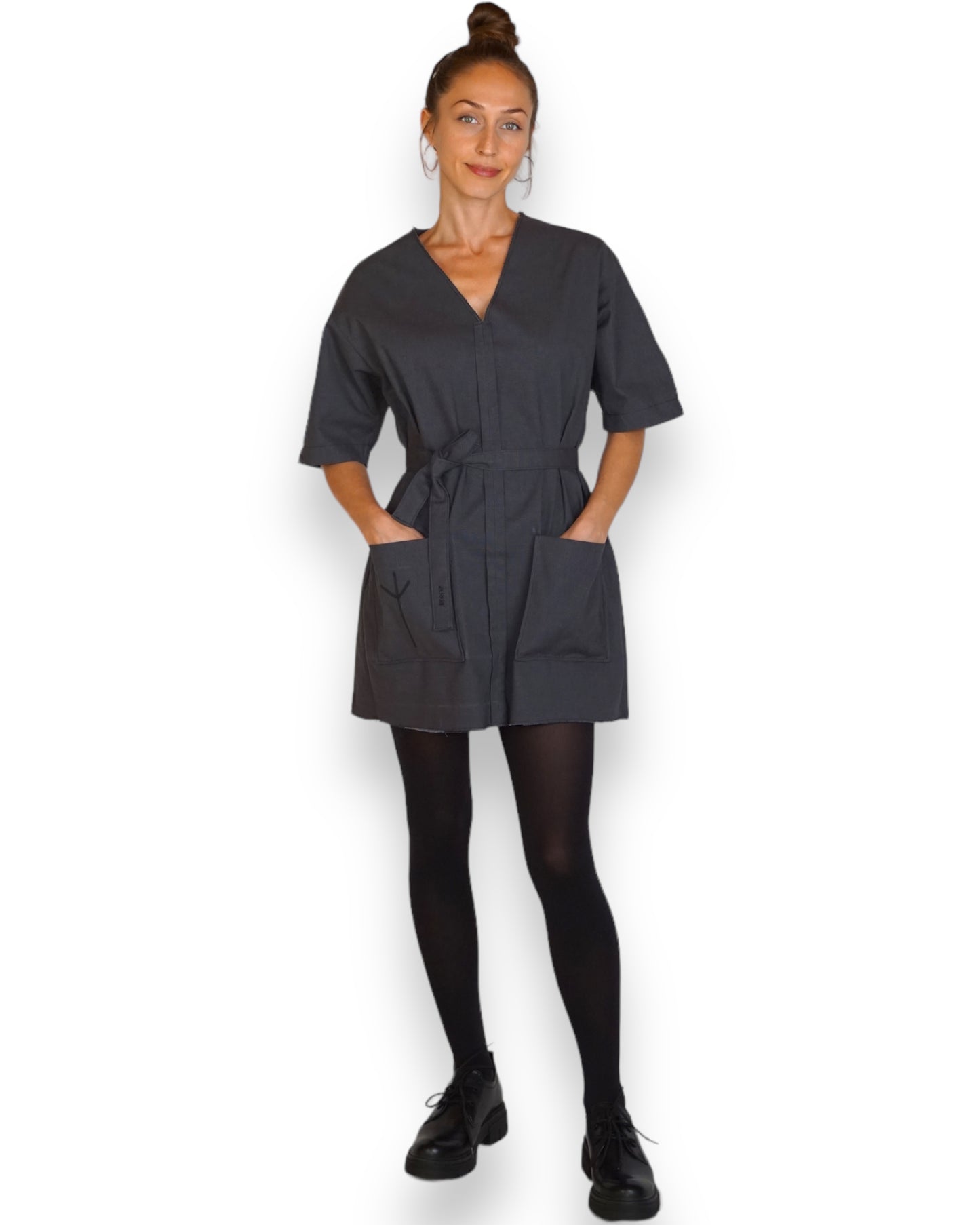 Minikleid in grau