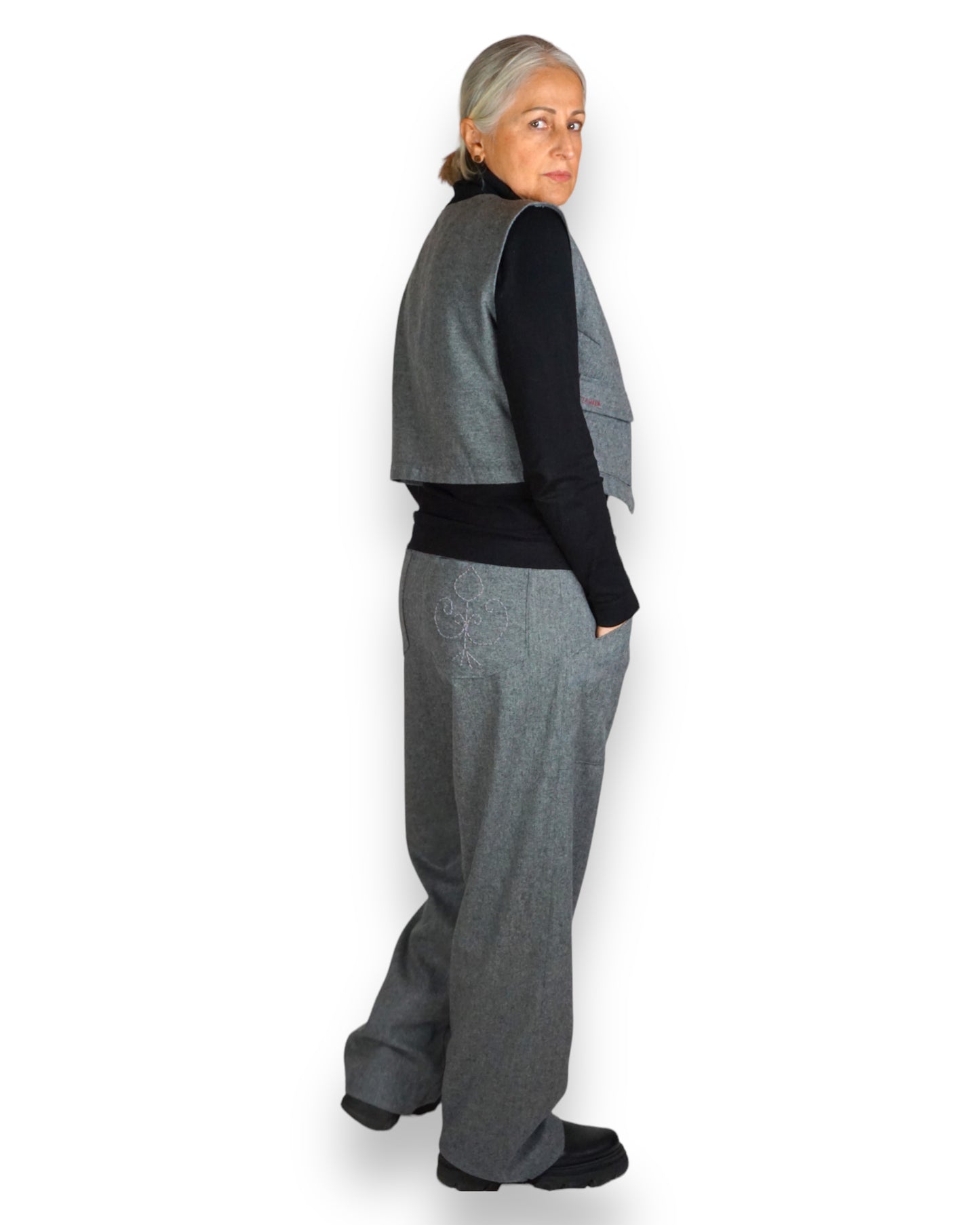 Zweiteiler in grau (Unisex)