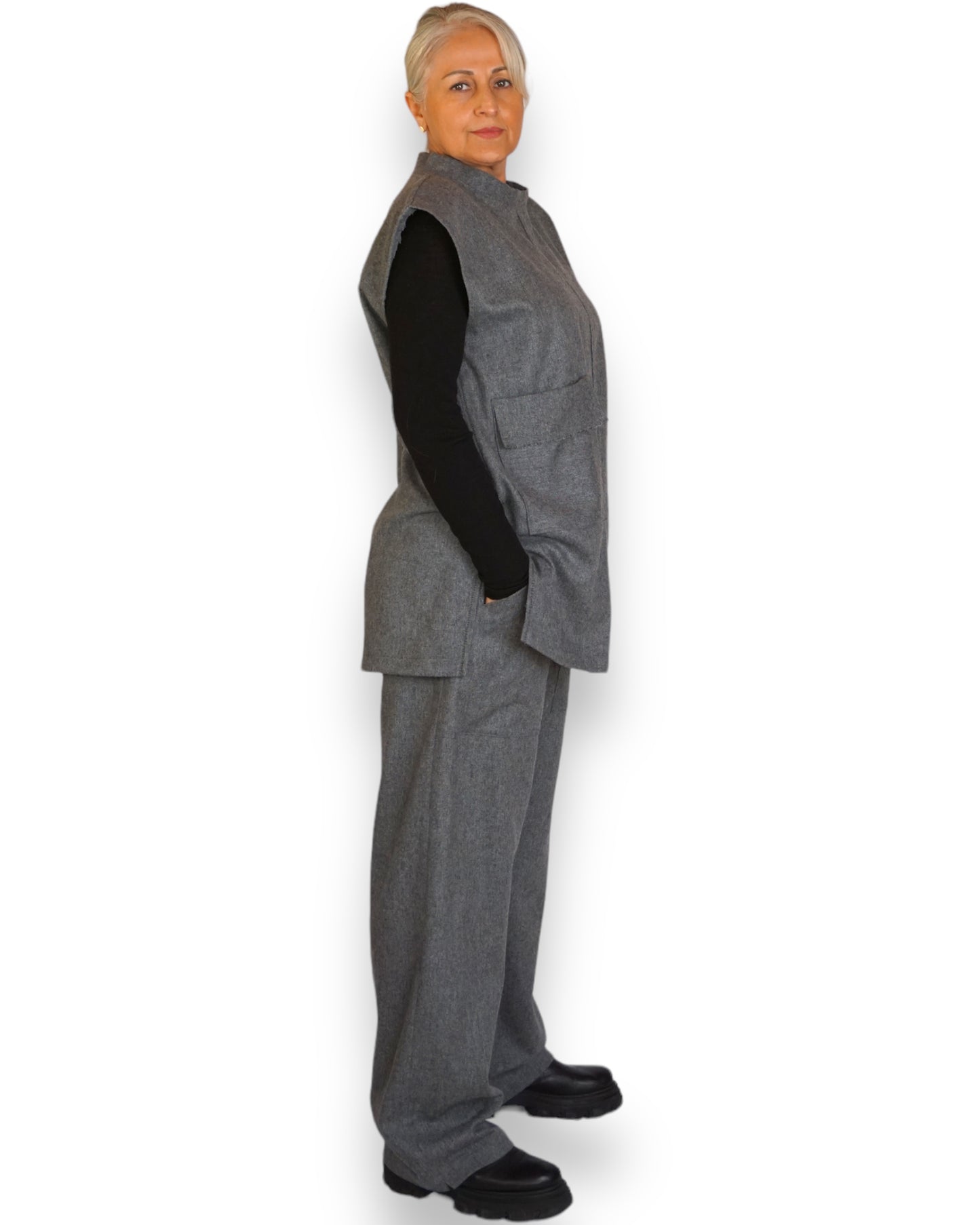 Zweiteiler in grau (Unisex)