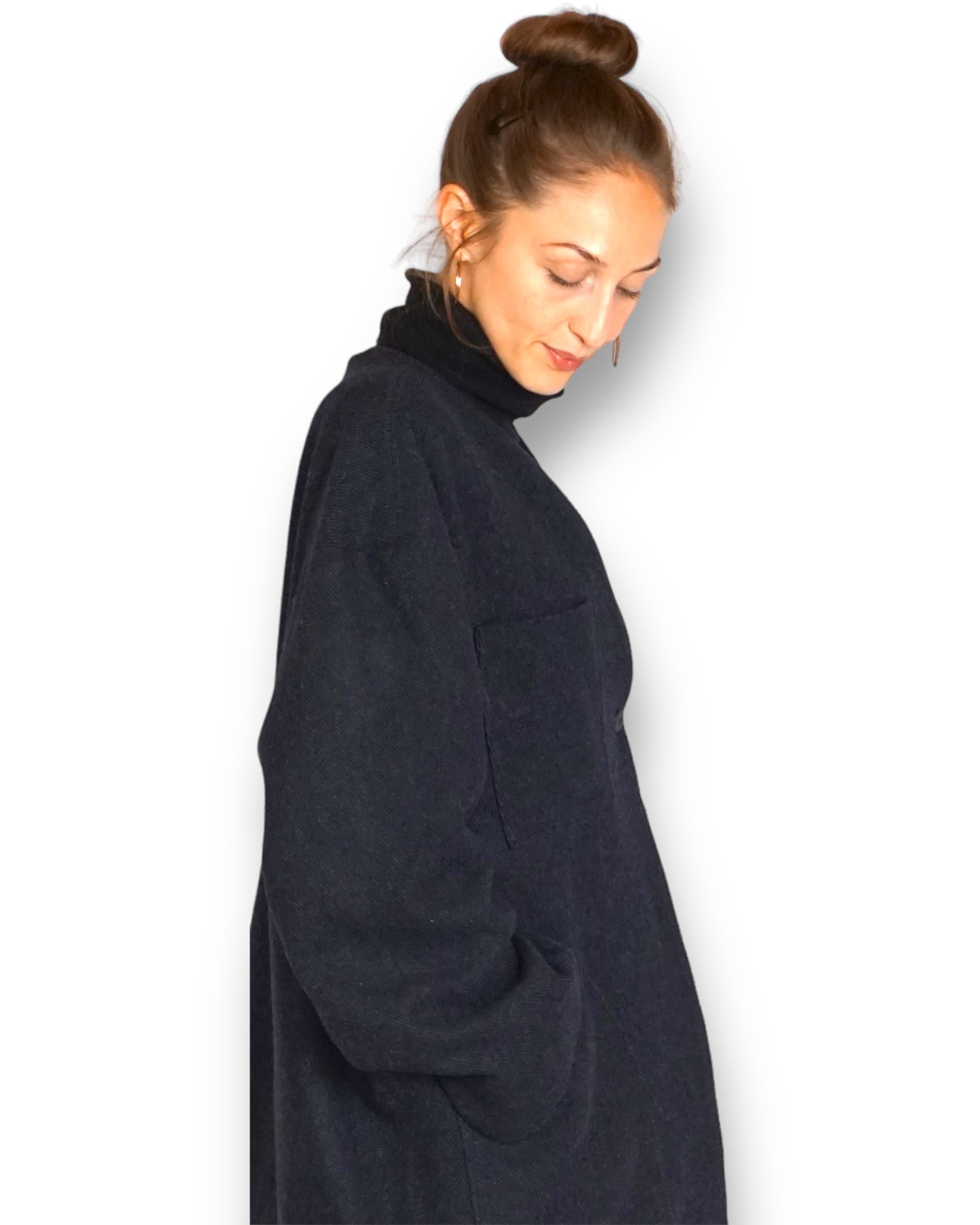 Kurzmantel Oversize aus Wolle