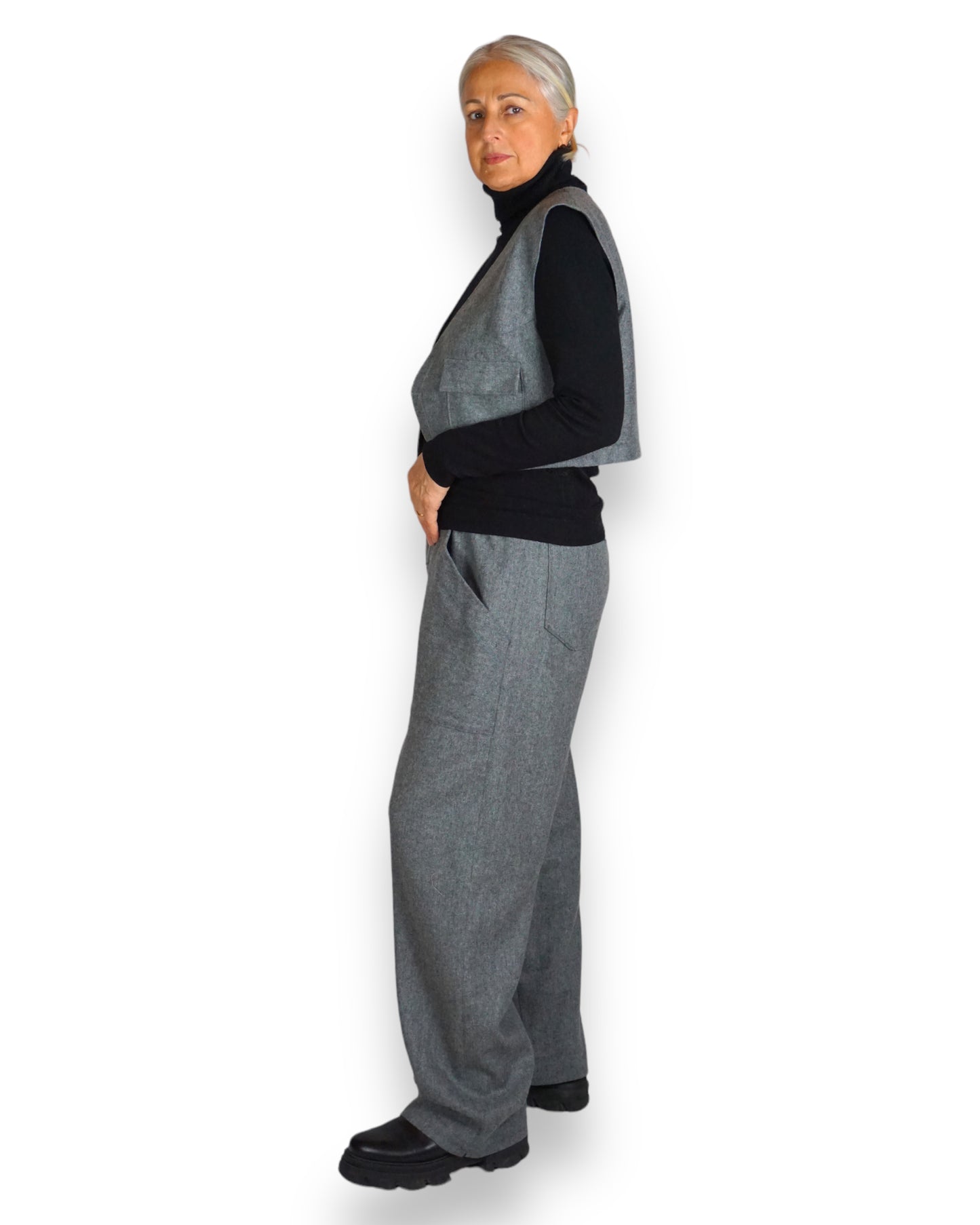 Zweiteiler in grau (Unisex)