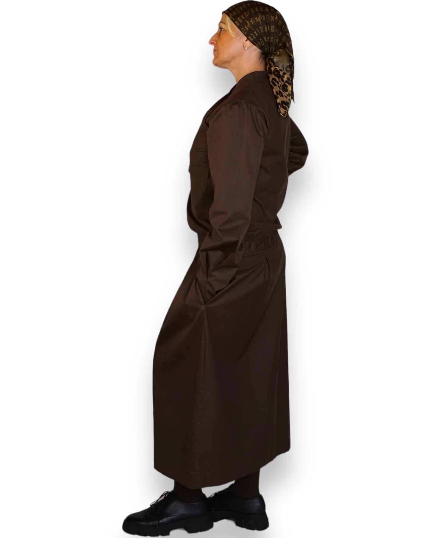 Midikleid in braun