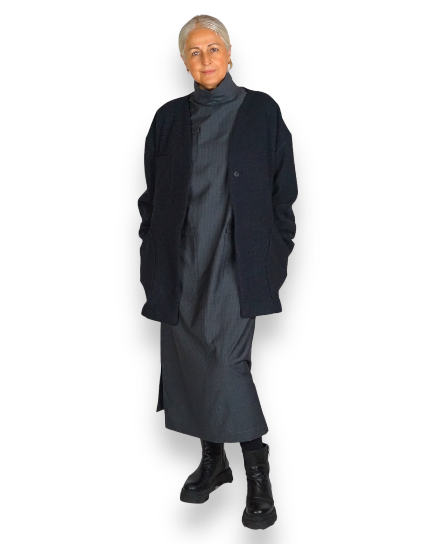 Kurzmantel Oversize aus Wolle