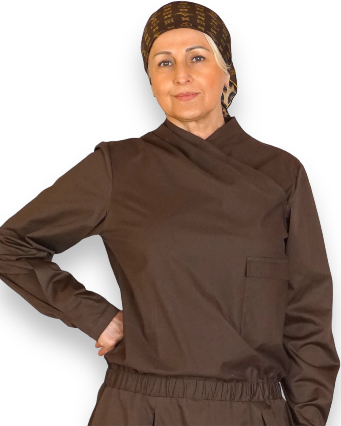 Midikleid in braun