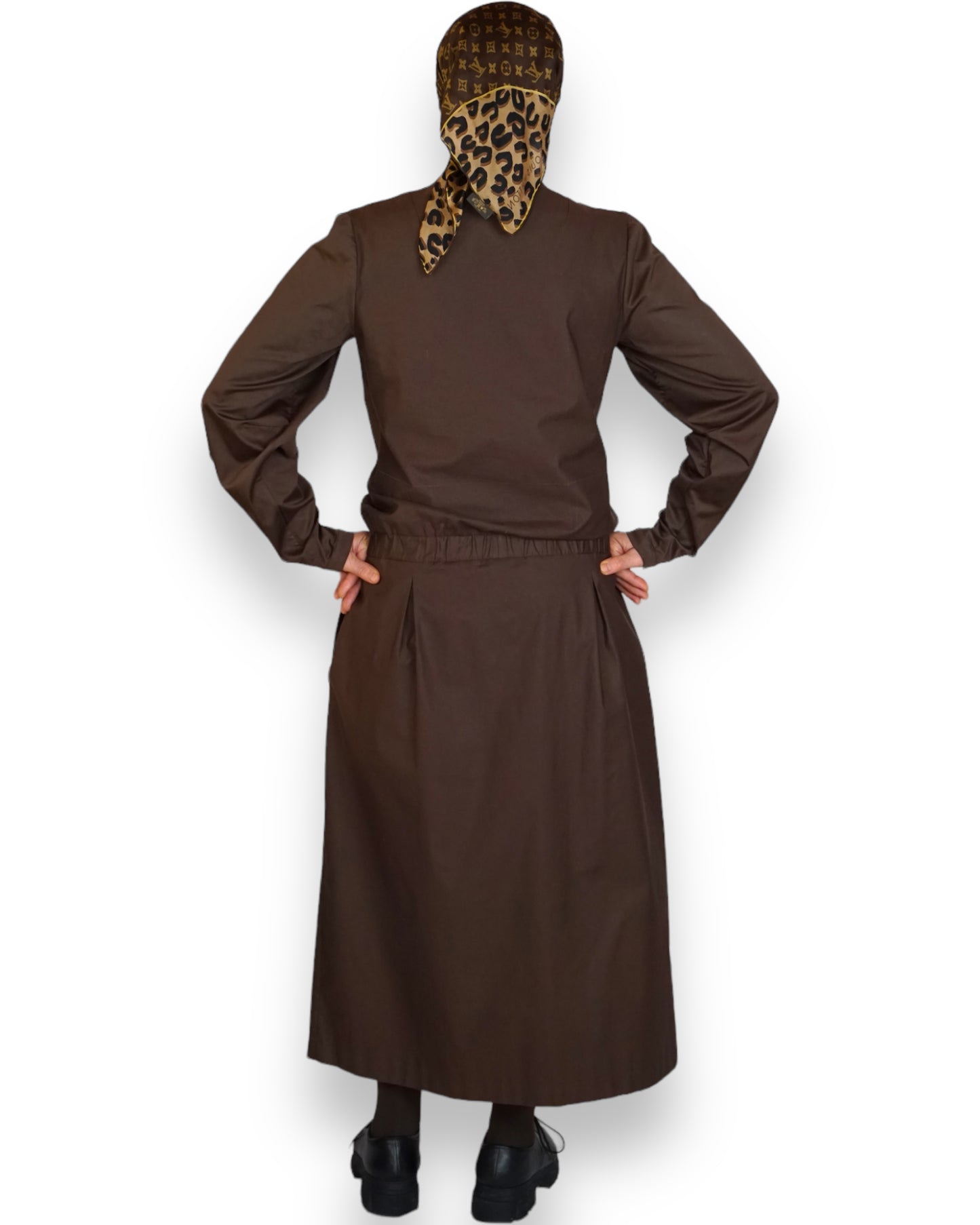 Midikleid in braun