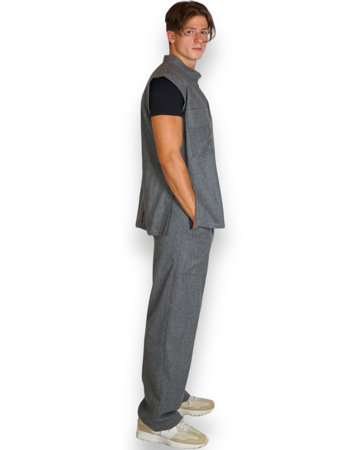 Zweiteiler in grau (Unisex)