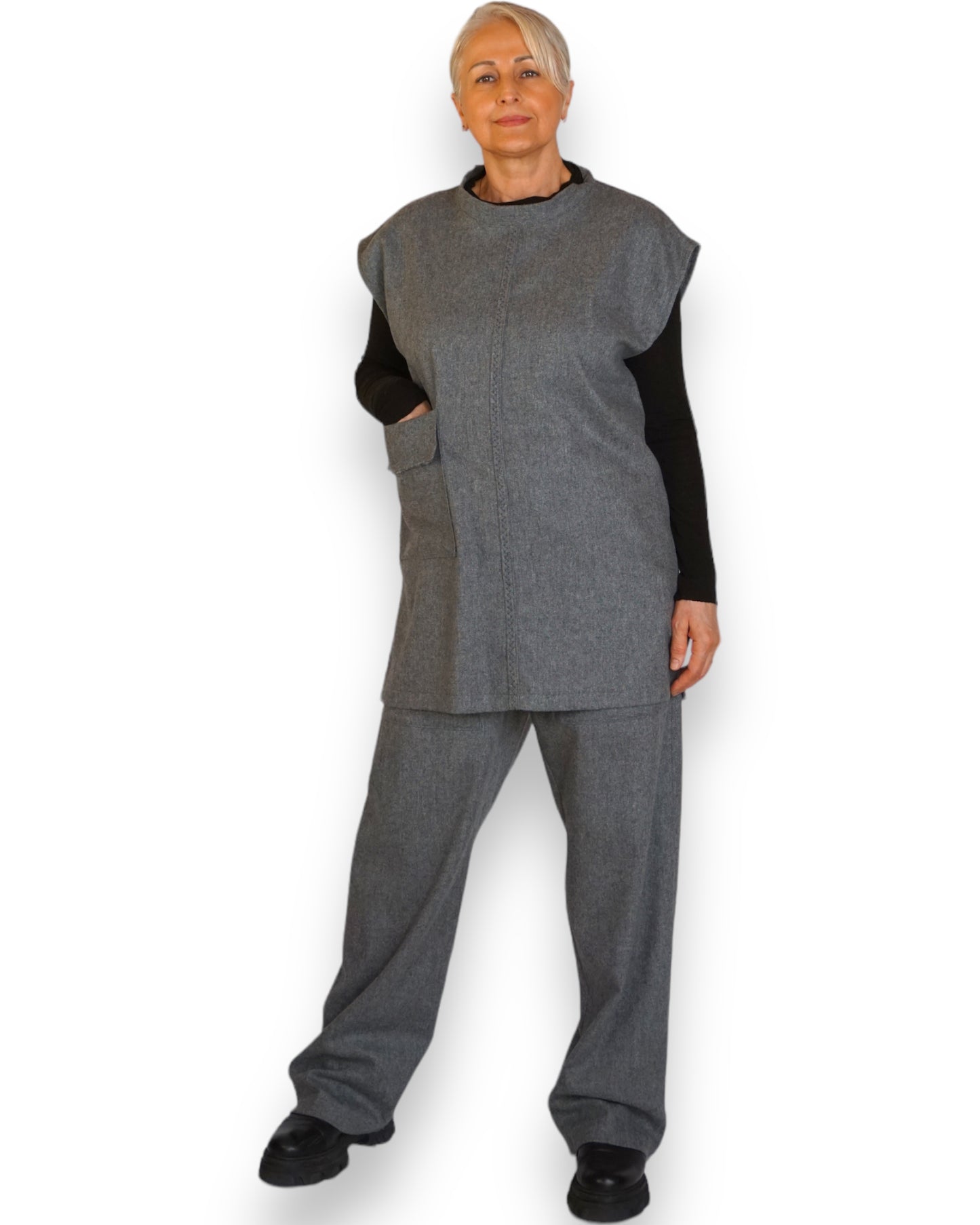 Zweiteiler in grau (Unisex)