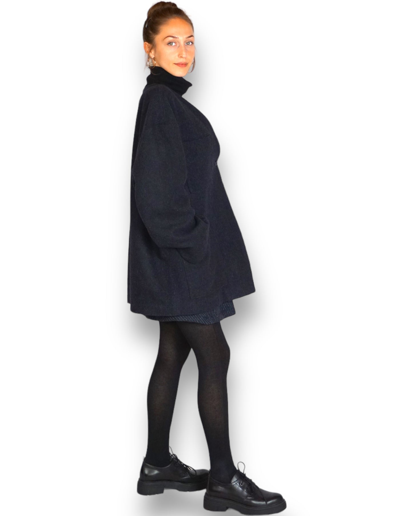 Kurzmantel Oversize aus Wolle