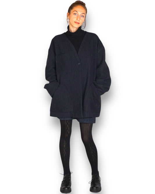 Kurzmantel Oversize aus Wolle