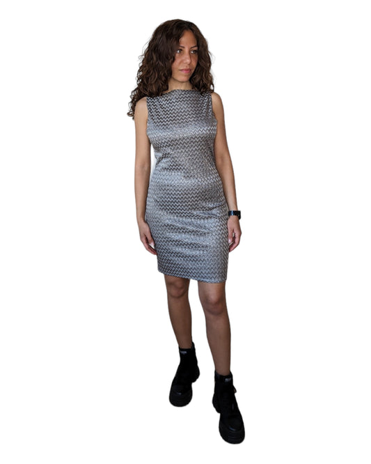 Metallic Etui Kleid
