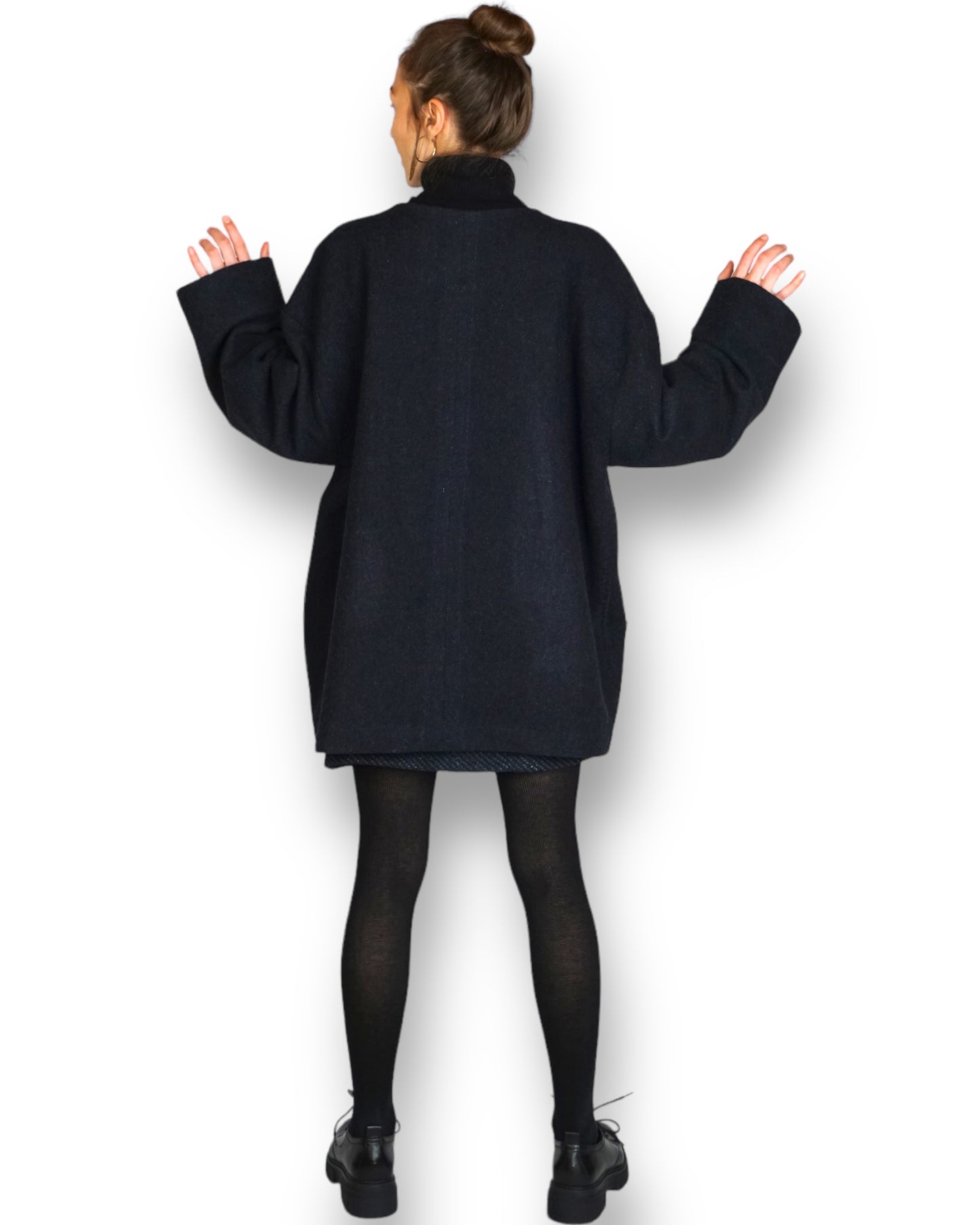 Kurzmantel Oversize aus Wolle