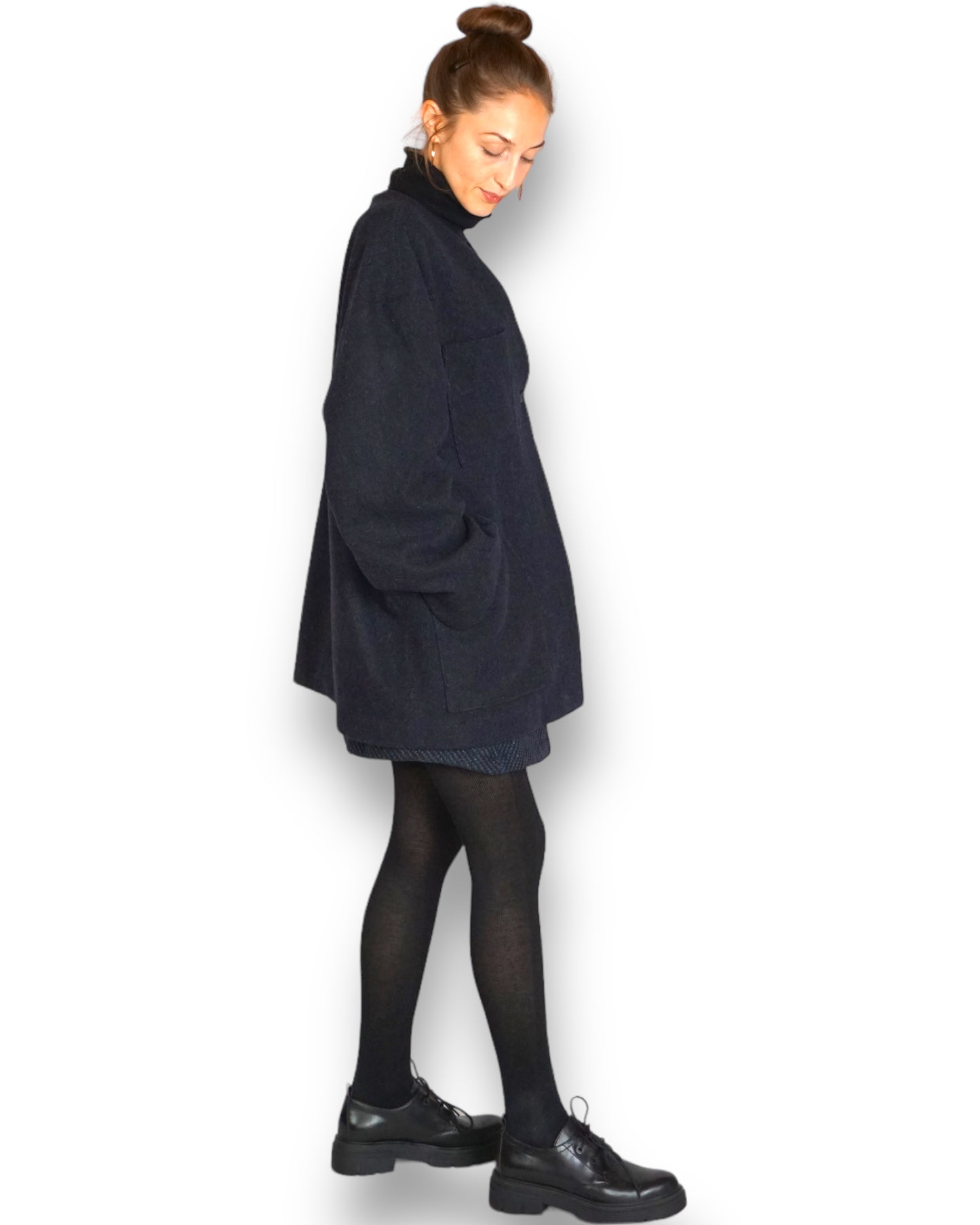 Kurzmantel Oversize aus Wolle