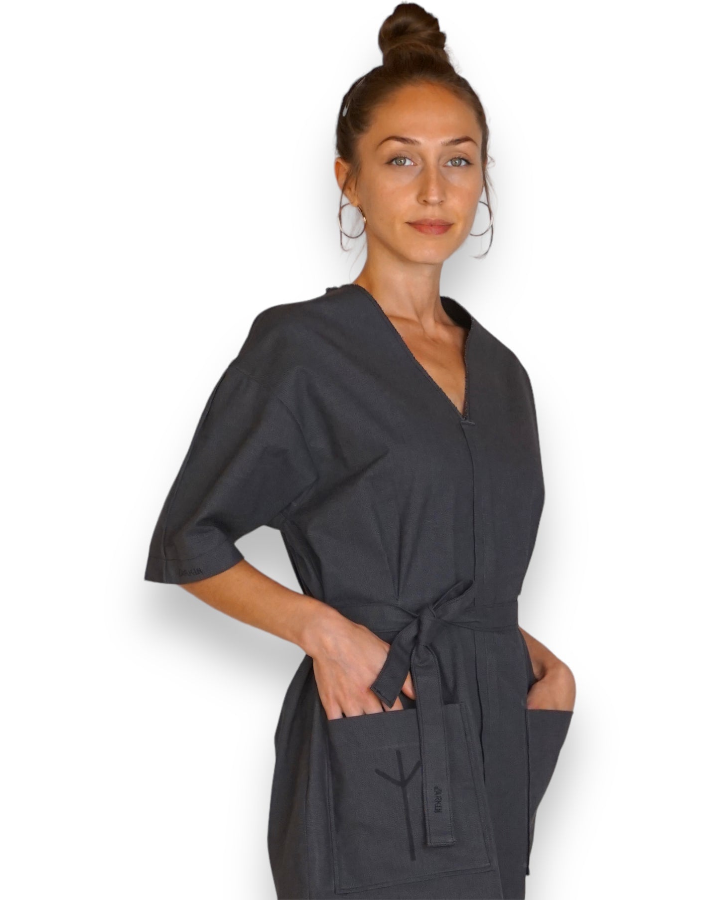 Minikleid in grau