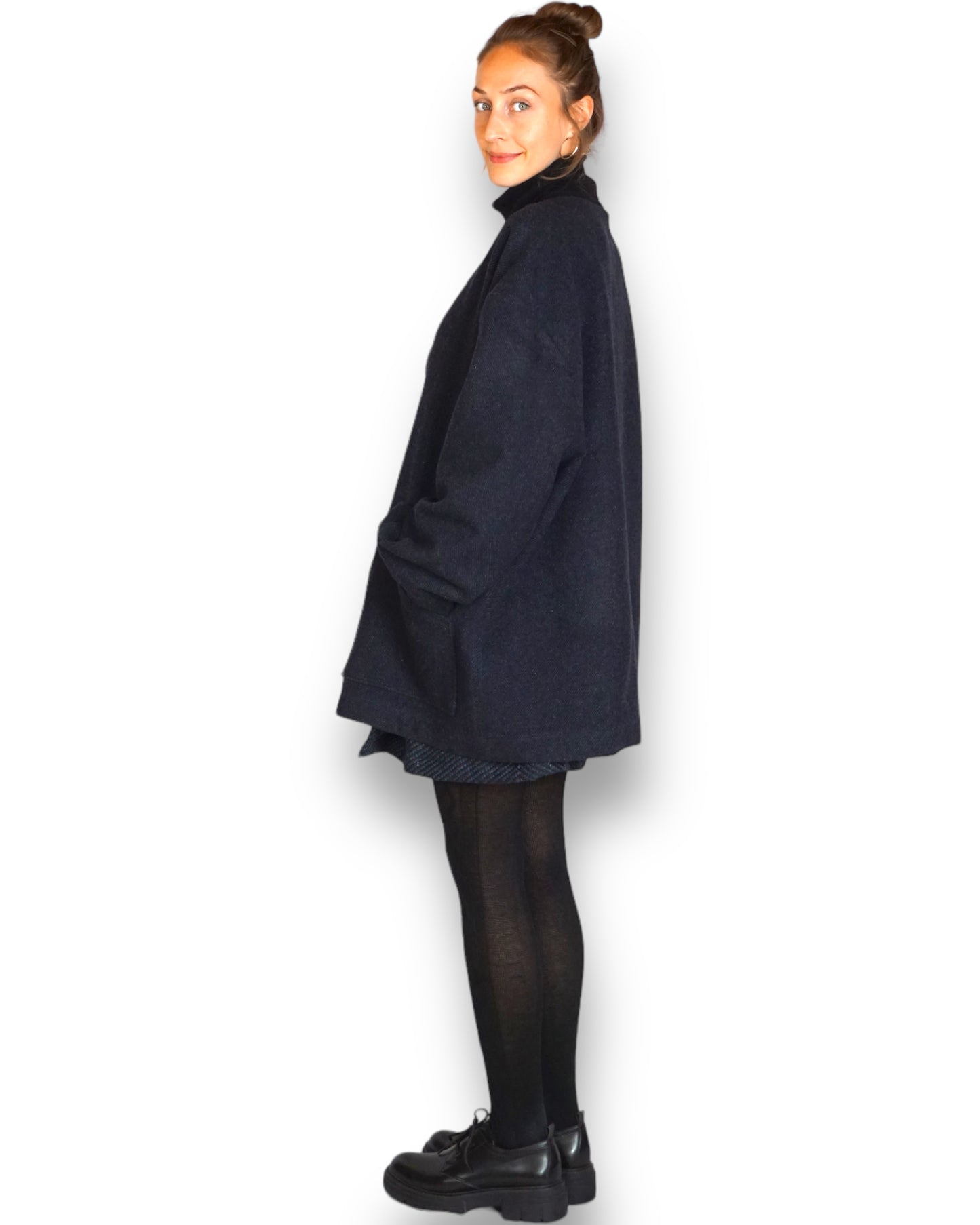 Kurzmantel Oversize aus Wolle