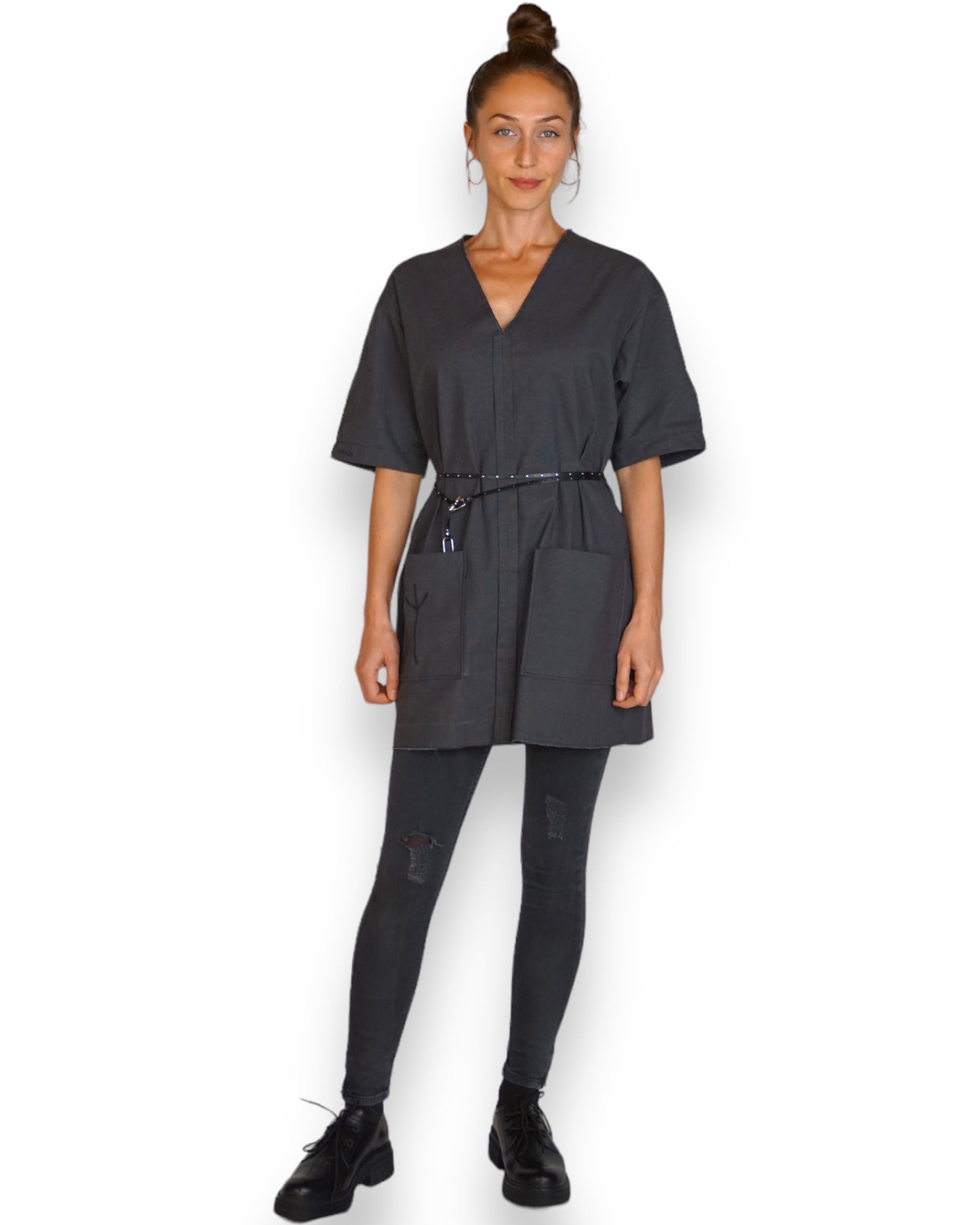 Minikleid in grau