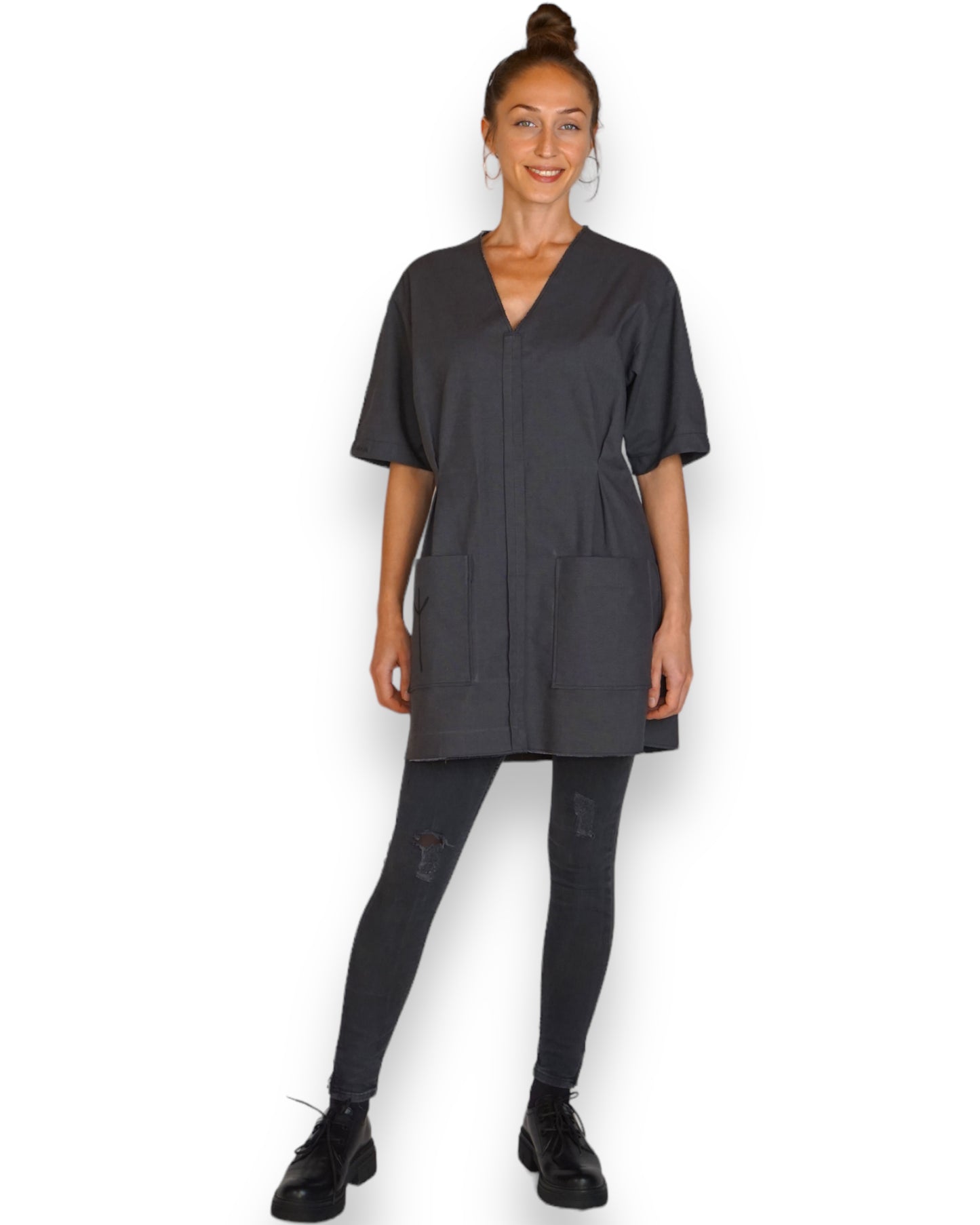 Minikleid in grau