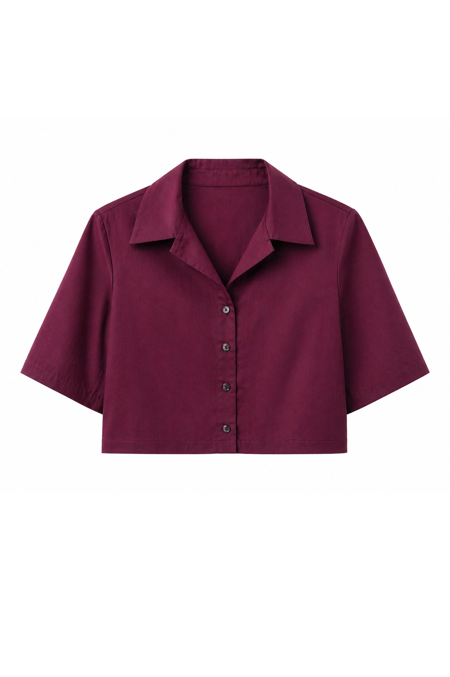 CROPPED BLUSE MIT REVERSKRAGEN