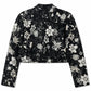 CROPPED JACKE MIT BOTANISCHEM PRINT