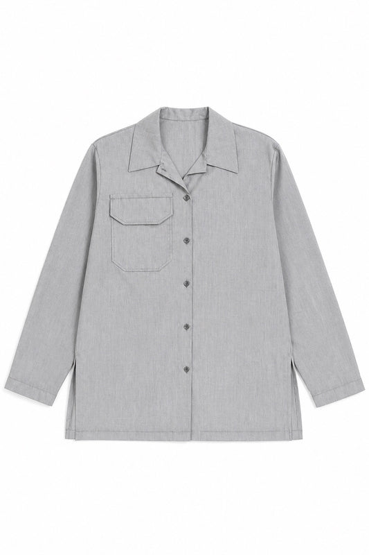 OVERSIZED HEMD MIT STRUKTURDETAIL