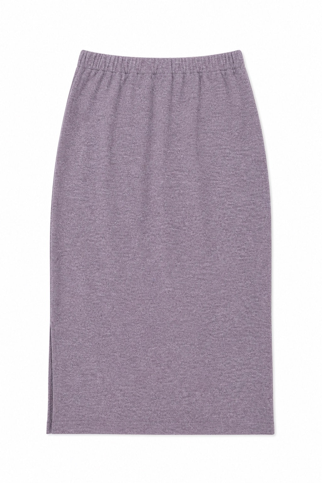 MIDIROCK AUS STRUKTURIERTEM JERSEY IN MAUVE